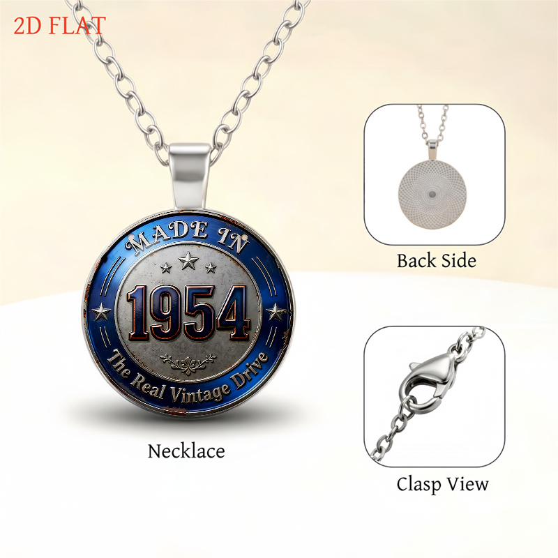 5pc Vintage-Inspired 1954-Themed Necklace, Earrings & Brooch Set